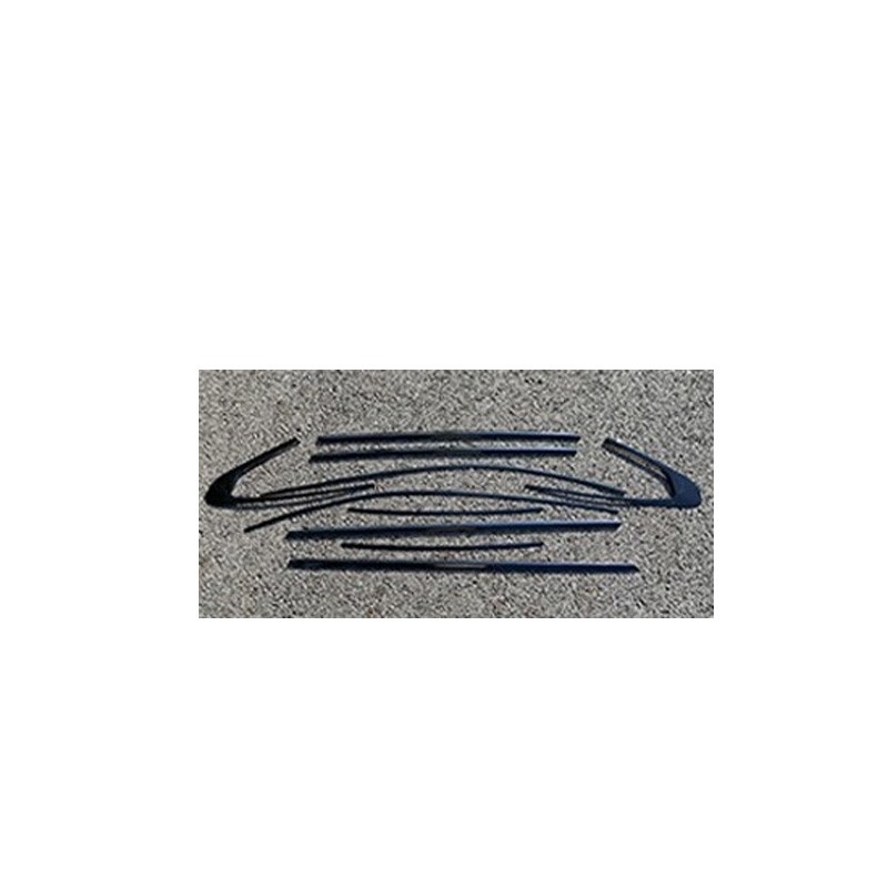 For Xpeng P7 P7i 2022-25 10pcs Stainless steel black Exterior Window Molding Strip Sill side Cover Trim Accessories