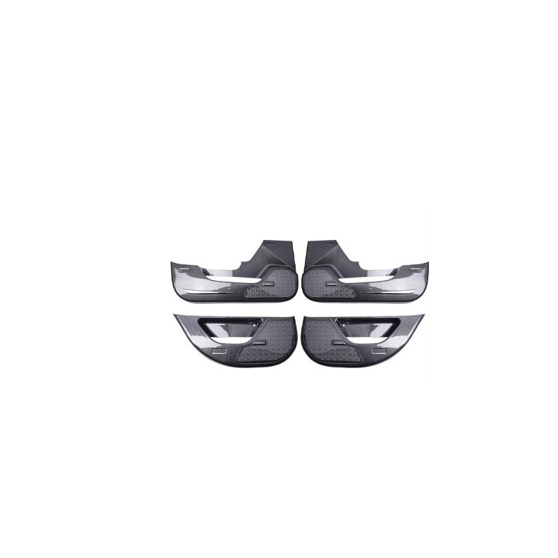 For XPeng P7 P7i 2022-25 Front & Rear Door Plate Guards ABS Inner Protector Cover Plate Trim Anti-Dirty Bumper Welcome Kick Pad