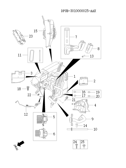 Rear internal air conditioning components   53