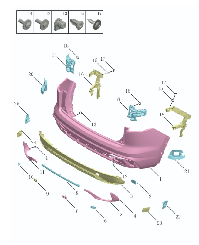 rear bumper6044