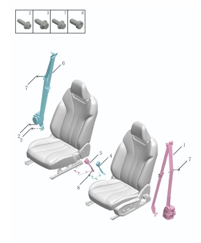 Front seat belt8040