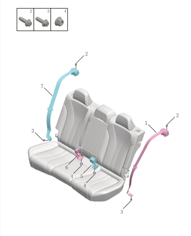 Rear seat belt8042