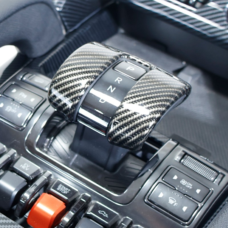 Byd Shark 2024-2025 Abs Carbon Fiber Shift Knob Decoration Cover Car Gear Lever Head Trims Interior Auto Accessories